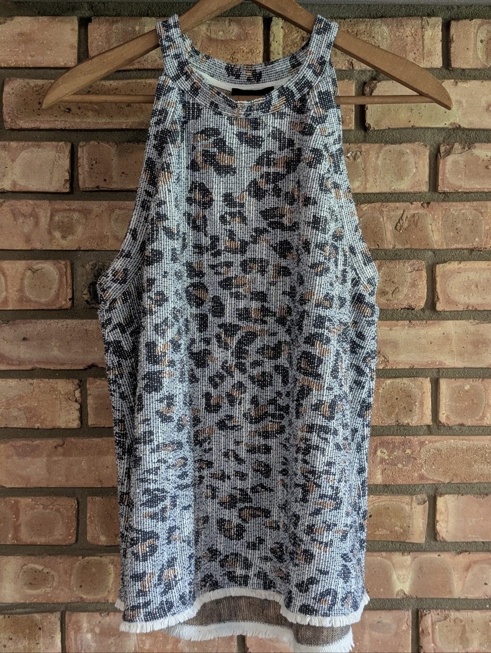 W5 Anthropologie Leopard Print Sleeveless Tank Top